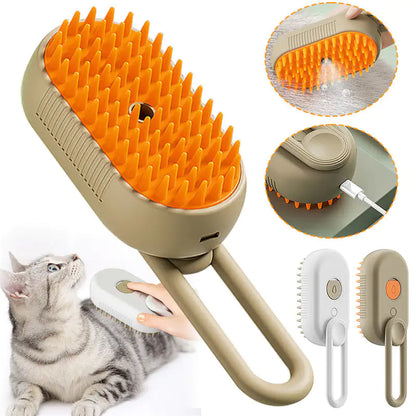 Cepillo para mascotas con vapor | Elimina pelo y desinfecta fácilmente